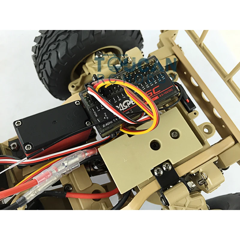 

US Stock HG 1/10 RC Humm Military Vehicle Yellow 4*4 P408 Racing Car With ESC Motor Radio Light Sound System TH15074-SMT1