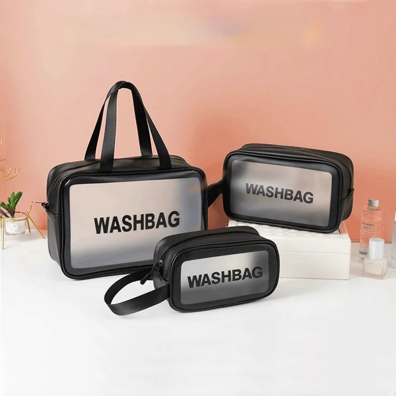 

Transparent Cosmetic Bag Women's Large-capacity Portable Travel Toiletries Storage Bag Portable Waterproof PVC Clear Bag