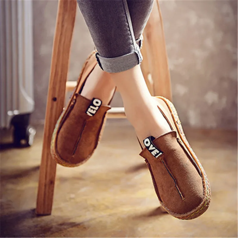 

Spring Autumn New Women Shoes Flat Large Size Women's Casual Shoes Fashion Lazy Espadrilles Shallow Mouth Sneakers Women 35-42