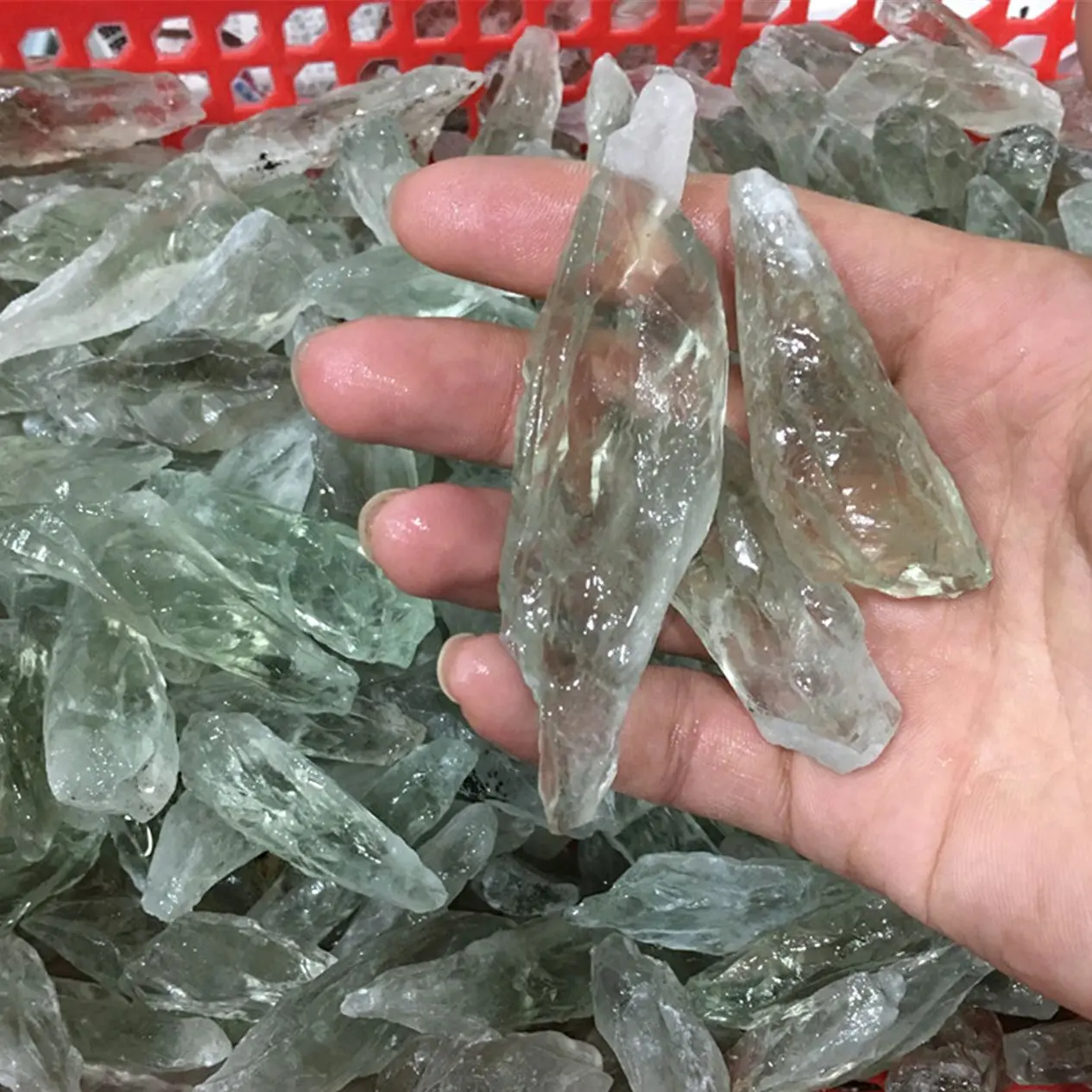 

500gs Natural green crystal original stone original ore specimen Lots wealth of stone home furnishing DIY ornaments spiritual