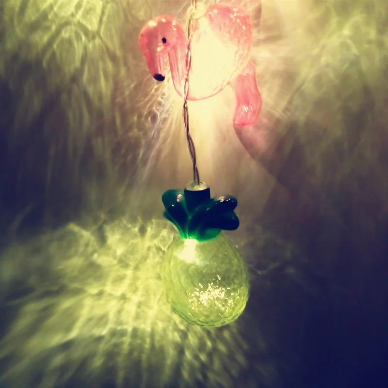 

Fruit LED String Lights Flamingo Led Light Cute Cartoon for Kid Bedroom Window Decoration Indoor Holiday Party Guirnalda Luces