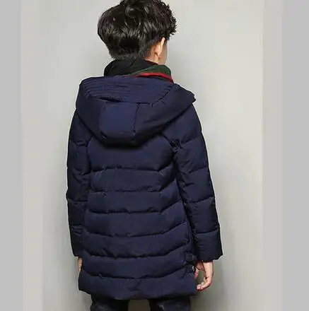 

2021 New Winter Boys Warm Long Coat Children Cotton Jacket Fashion Winter Boys Hooded Outwears Parka Kids Clothes