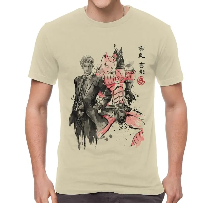 

Футболка мужская хлопковая с коротким рукавом, топ с принтом «Невероятные приключения Джоджо», уличная одежда, идея для подарка