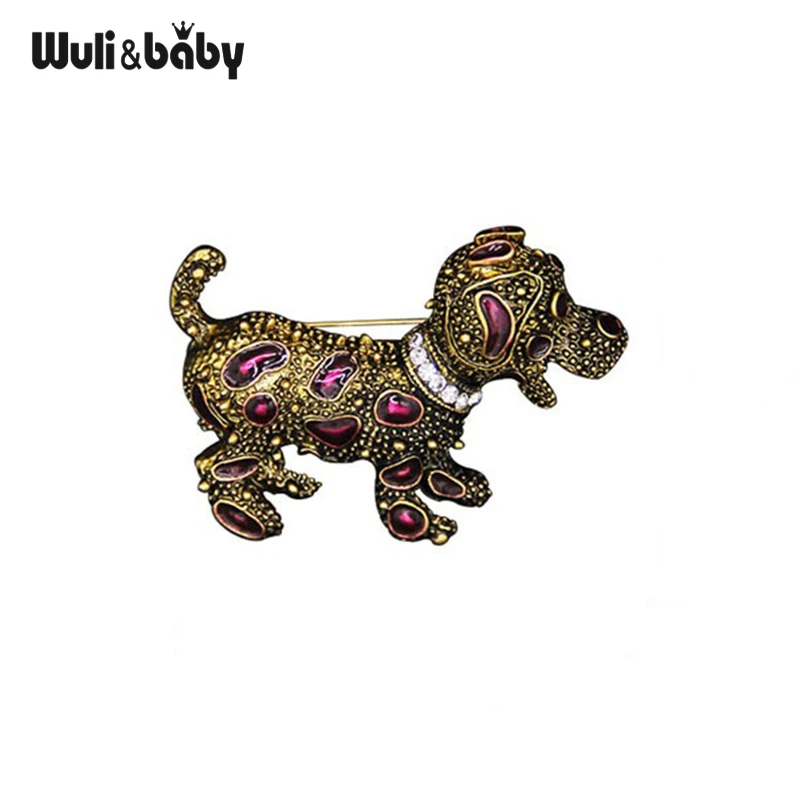 Wuli &amp baby милая эмалированная Женская Повседневная брошь в виде животного |