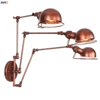 iwhd 3 heads rust edison wall sconce bedroom porch mirror stair light loft decor industrial vintage wall lamp applique murale