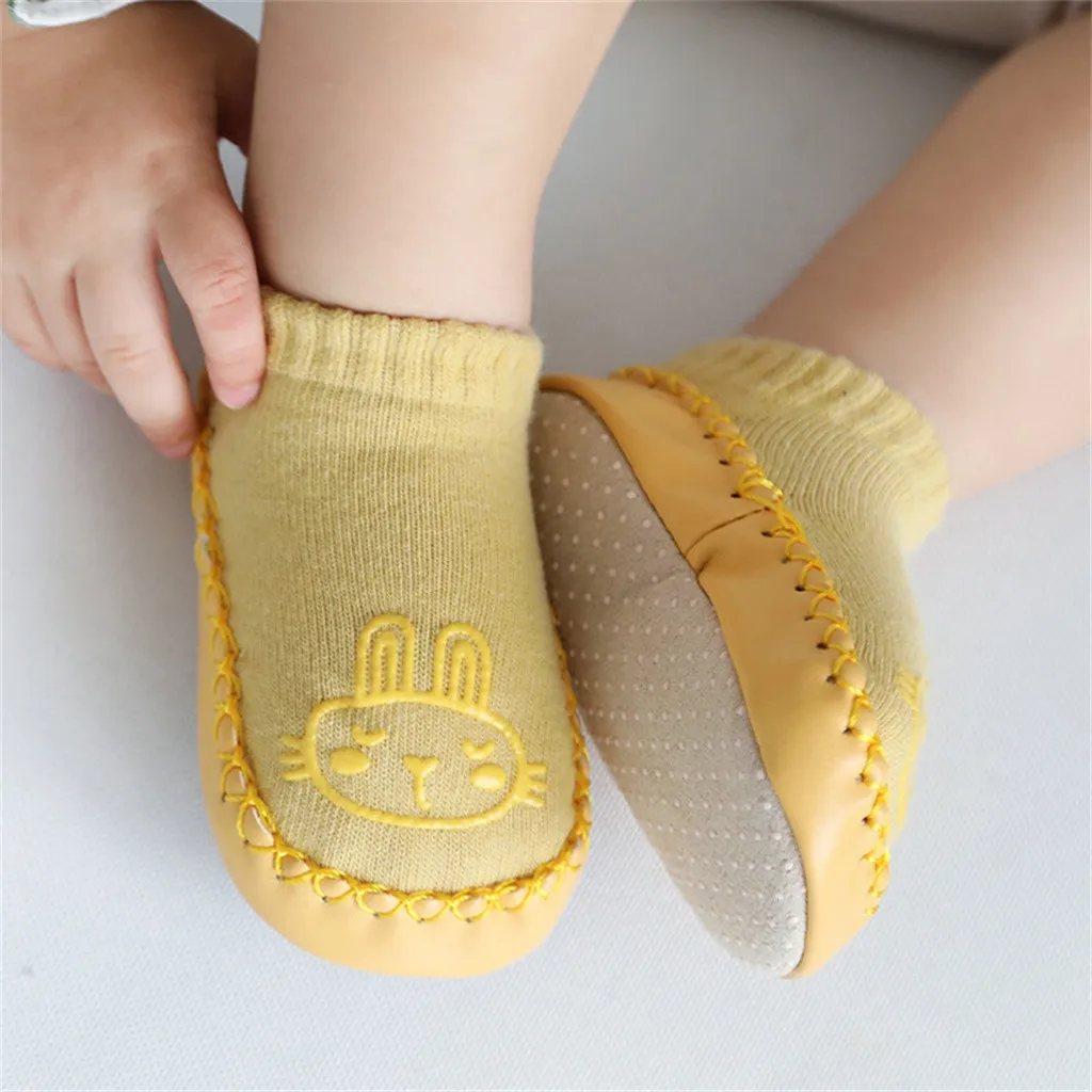 

3 pair Winter Cartoon Knitted Non-slip Floor Socks for Baby Children Silicone Non-slip Cartoon Socks Toddler Footwear Socks