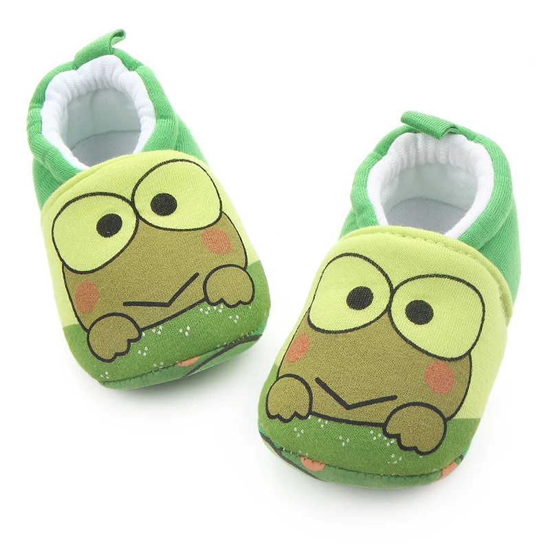 Zapatos de tela de algod&oacute;n para beb&eacute;s, mocasines de dibujos animados para primeros pasos, antideslizantes, suela suave, de 0 a 18 meses, 1 par-1