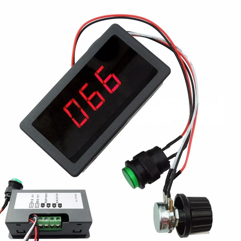 DC 6 30V 12V 24V Max 8A PWM 16kHz контроллер скорости двигателя цифровой дисплей