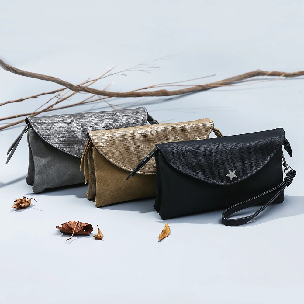 KUINIU Клатчи из искусственной кожи с рисунком звезды женские сумки через плечо 2019