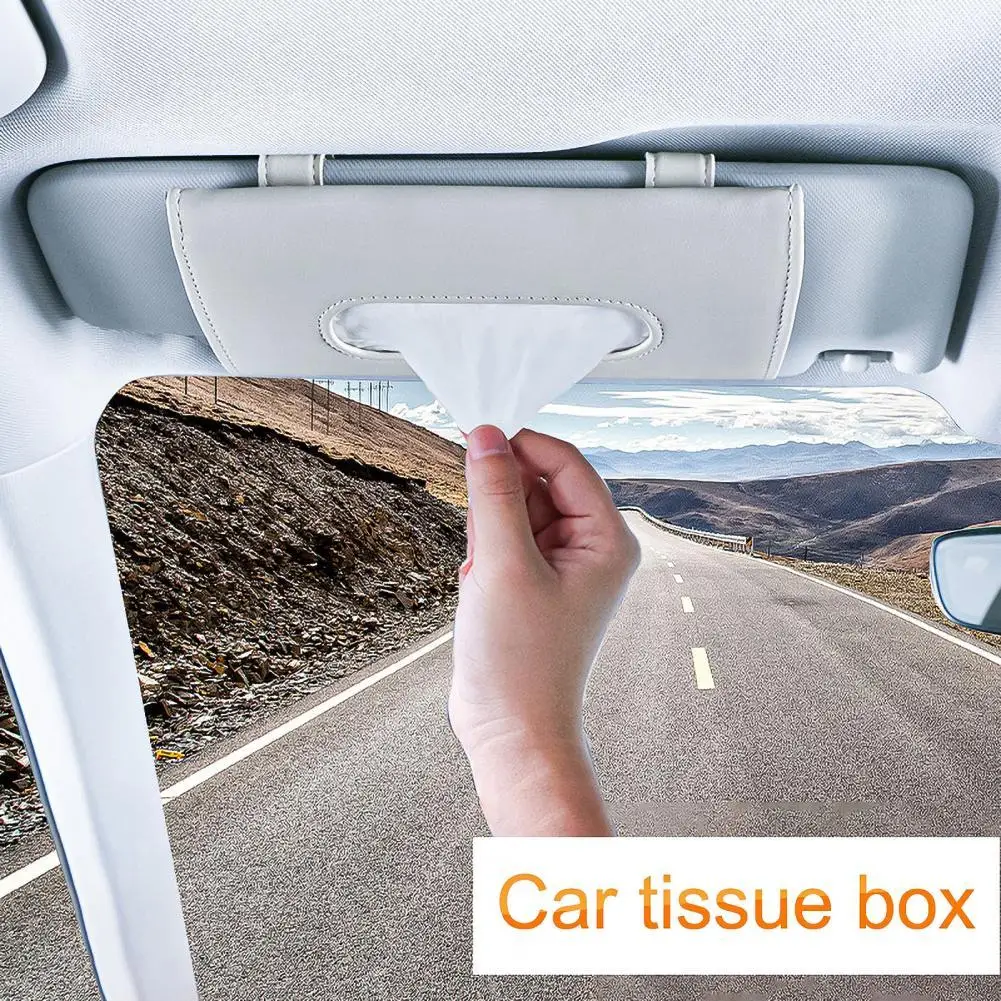 

Portable Car Sun Visor Tissue Box Hanging Sunshade Paper Towel Storage Bag for Auto Car Accessories Supplies Goods Decor