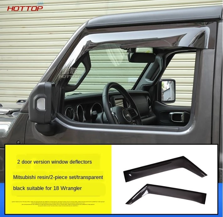 For 2018/19 JL Wrangler Two doors / four Visor Mirror Rain Eyebrow Rainy Window Modification | Автомобили и мотоциклы