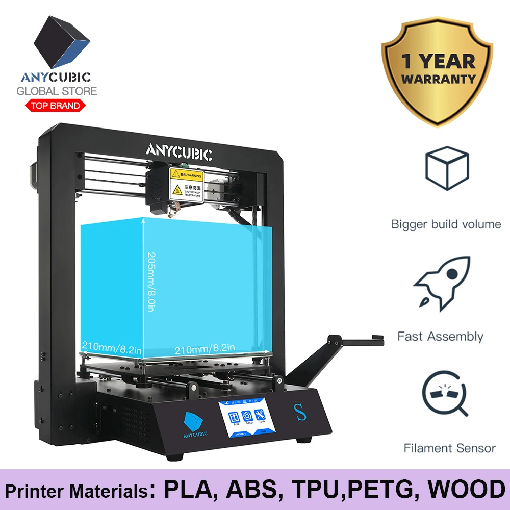 3D принтер Anycubic Mega s филаментная печать полностью металлическая рама промышленный