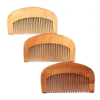 trendy hair engraved natural peach wood wooden comb anti static beard comb tool hair styling accessories dropshipping