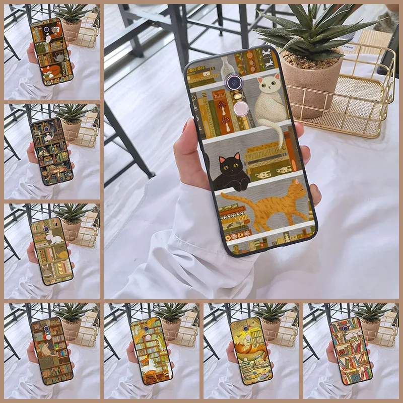 Силиконовый чехол-книжка с кошкой для Xiaomi Redmi S2 6A 5 Plus 4A мягкая задняя крышка Pocophone