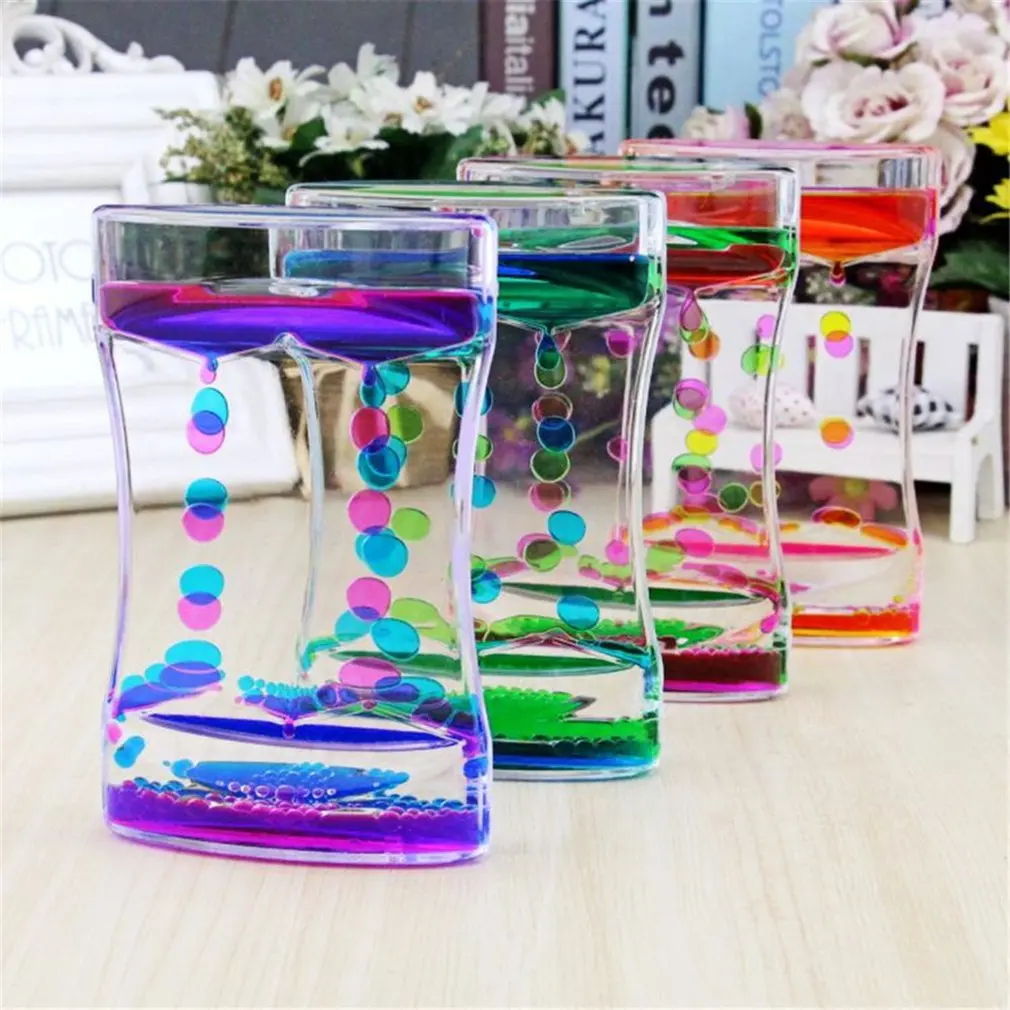 

Water Motion Liquid Bubble Timer, Calming Sensory Fidget and Relaxation Desk Toy, Therapeutic Focus Game