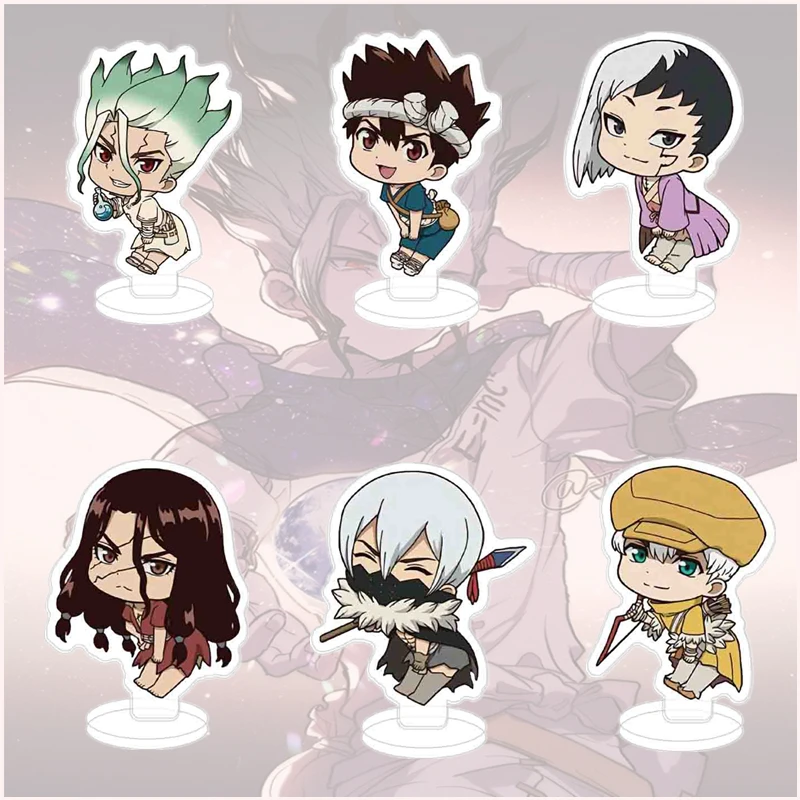 

Hot Cartoon Dr. Stone Acrylic Stand Model Toys Senkuu&Kohaku Action Figure Decoration Cosplay Anime Lovers Gifts For Friend