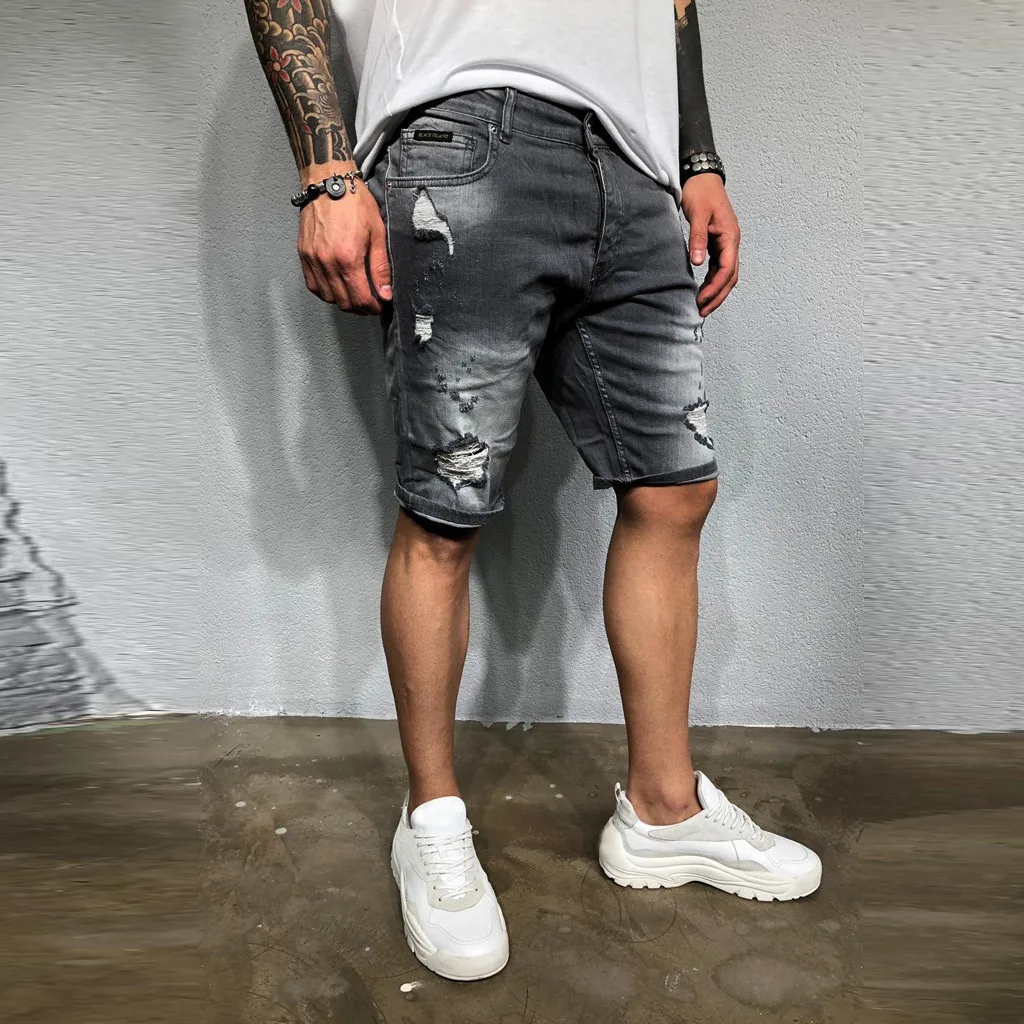 JAYCOSIN новинка 2019 мужские джинсовые шорты с дырками индивидуальные штаны модные