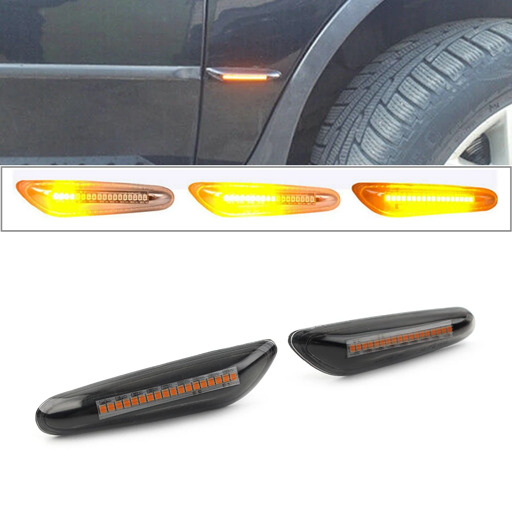 

X1 X3 1 3 5 Series Auto LED Turn Signal Lamps Dynamic Side Markers Light for BMW E90 E91 E92 E60 E61 E81 E82 E84 E83 E88 E46