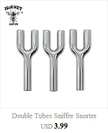Чистый стеклянный двойной трубчатый нюхательный трубка Гувер HOOTEER Snuff Snorter