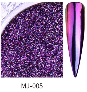 MJ-005 0,2 г/кор. неоновый Единорог Хамелеон порошок для ногтей Русалка Аврора переливающийся блеск для ногтей пыль хромированный пигмент Сделай Сам дизайн ногтей украшение - Цвет: MJ-005