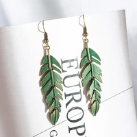 ethnic boho bohemian multiple types leaf suspension pendant dangle drop earrings for women female wedding ornament accessories