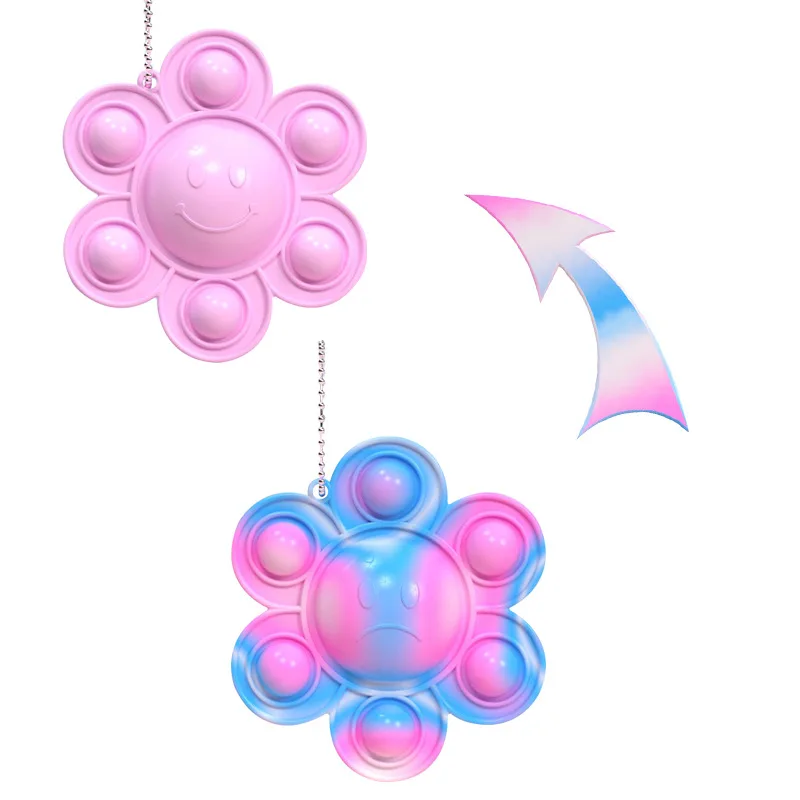 Juguete Antiestr&eacute;s con forma de pulpo para ni&ntilde;os, mu&ntilde;eco de descompresi&oacute;n con volteretas de girasoles, cambio de Color, novedad-3