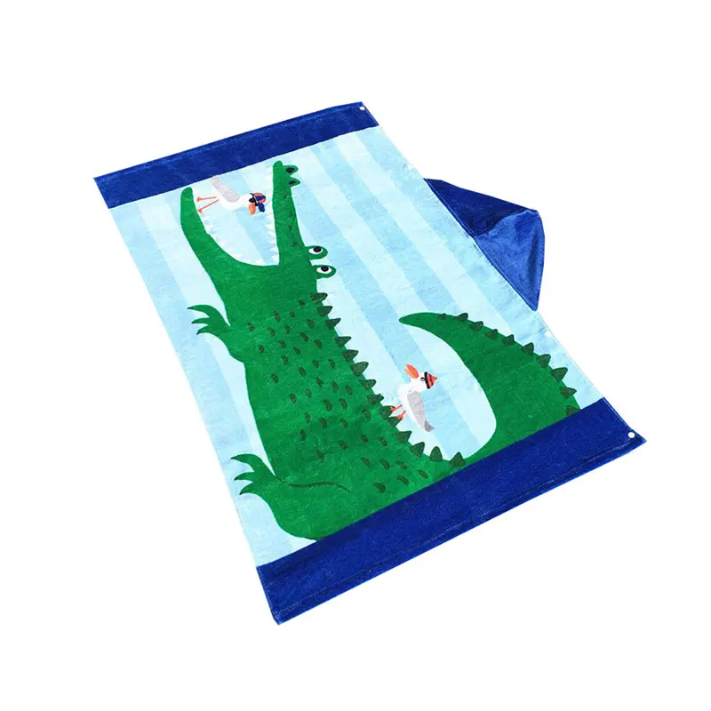 Сказочное детское пляжное полотенце с капюшоном и рисунком из мультфильма