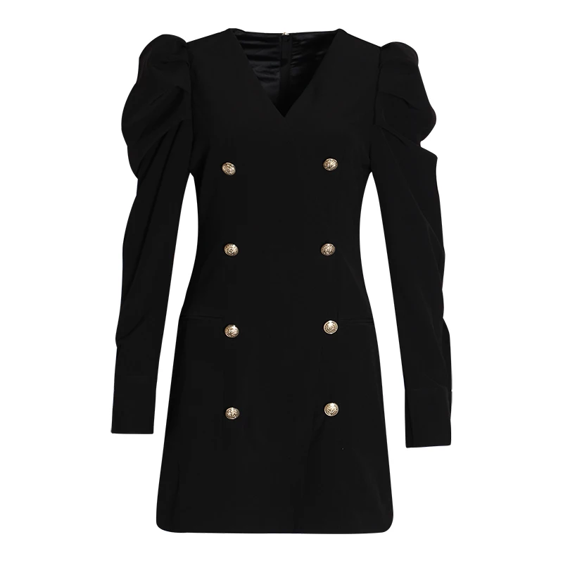 CHICEVER OL стильное черное платье-карандаш для женщин с v-образным вырезом и высокой