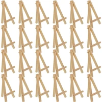 24pcs 12 7cm mini wooden display stands easels table top stands suitable for childrens handicrafts business cards
