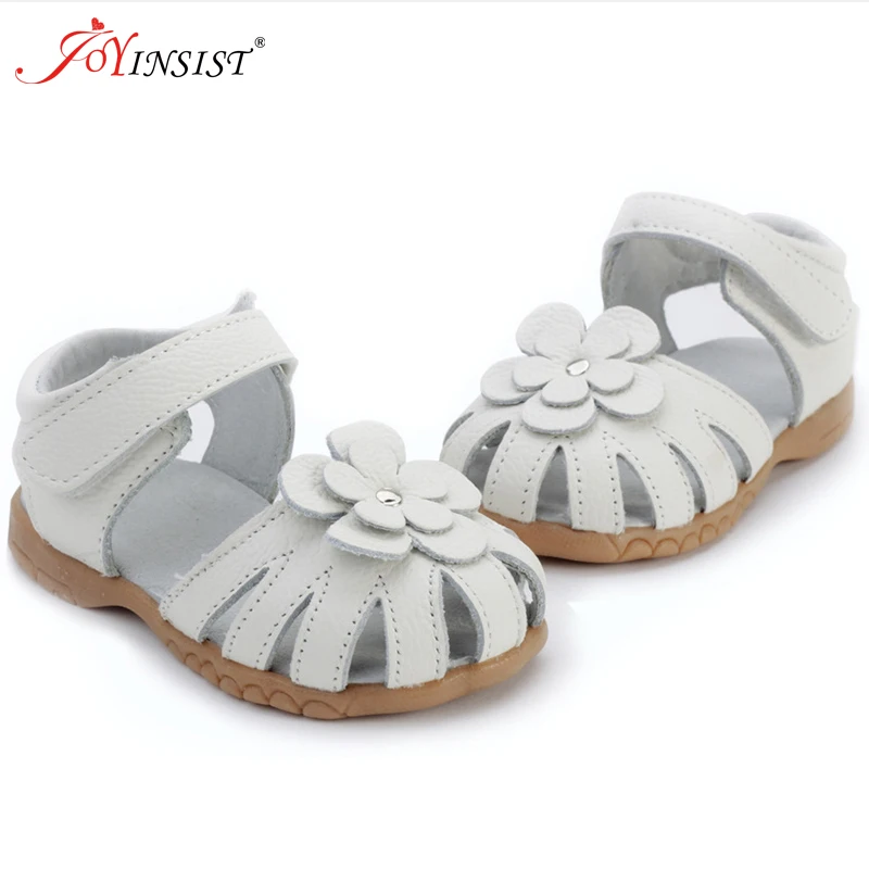 Новинка 2024 кожаные сандалии genleather для девочек с защитой от пота детские в