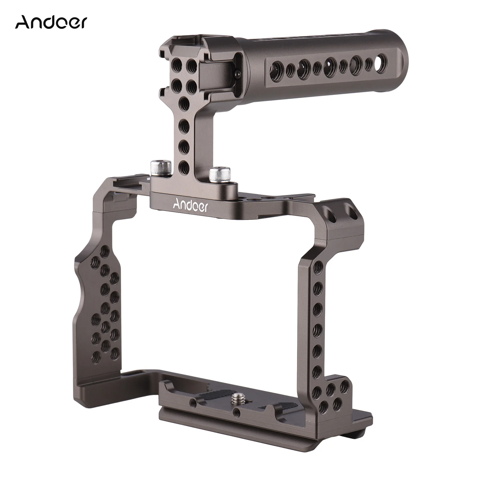 Photography Studio Aluminum Alloy Video Volg Camera Cage Kit with Video Rig Handle Grip Replacement for Sony A7R III/A7 II/A7III