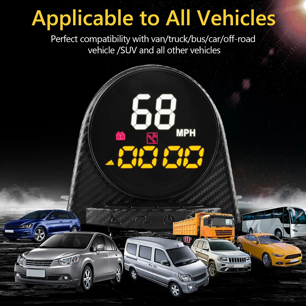 

AUTOOL X70 Display Overspeed Alarm Auto Electronic Voltage Alarm GPS Car Speedometer Compass Altitude Head Up