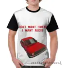 Футболки с забавным рисунком, Мужская футболка с рисунком, женская футболка с надписью Я не хочу друзей я хочу аудис, повседневные футболки с коротким рукавом для детей