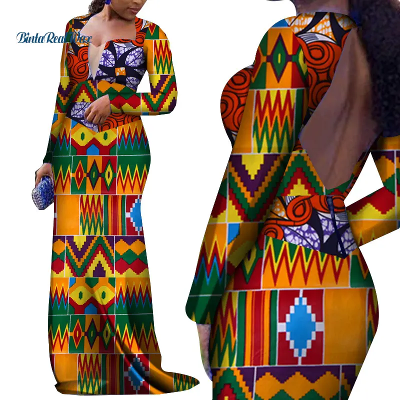2019 Базен платье на заказ Vestidos плюс размер африканская одежда для женщин Дашики