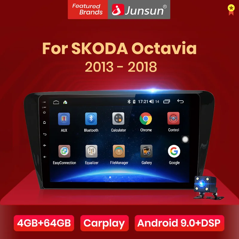 Junsun 4G + 64G CarPlay DSP Android 10 0 автомобильный Радио мультимедийный стерео плеер GPS Navi 2 Din