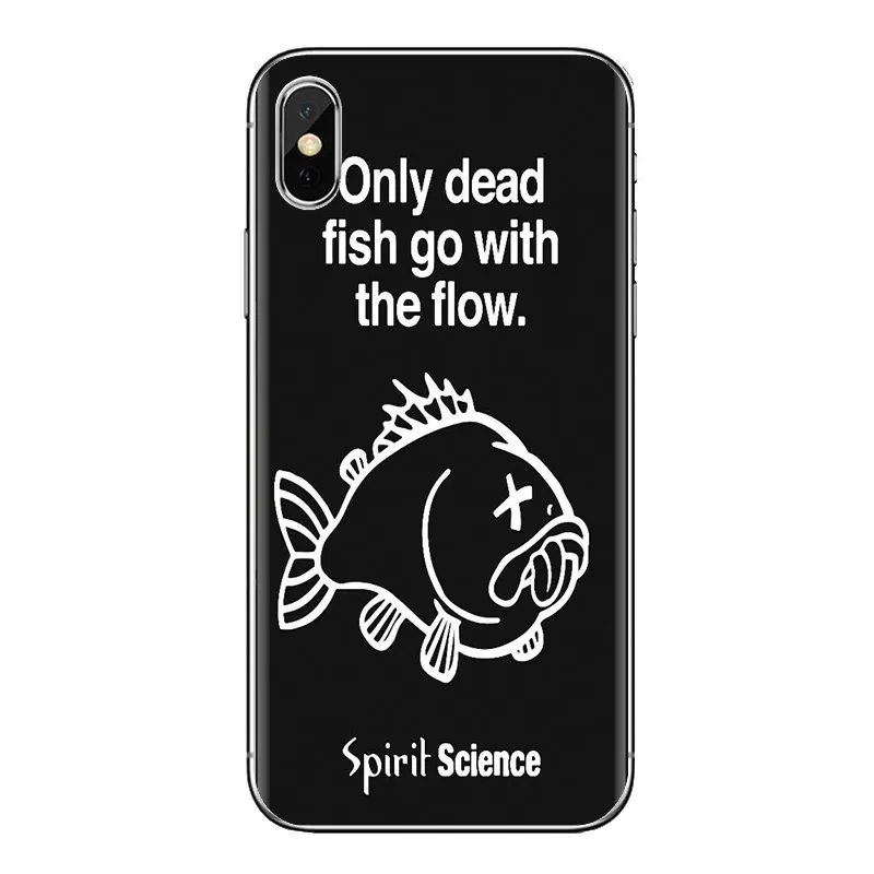 Кожаный чехол для телефона только мертвые рыбы идут с потоком цитаты LG G3 G4 мини G5