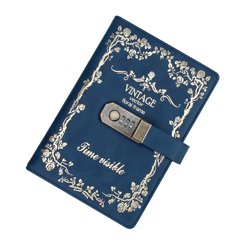 

A5 Password Notebook Diary Portable Password Booklet Small Fresh Multi-function European Lock