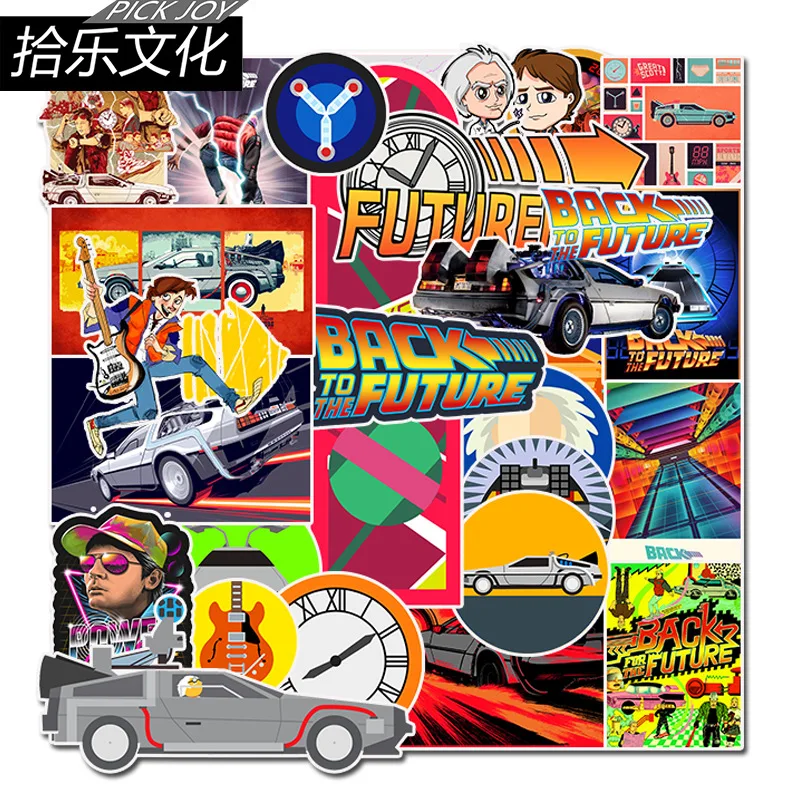 50 шт. Back To The Future Марти Dr. коричневый Стикеры s для детей подарок на день рождения