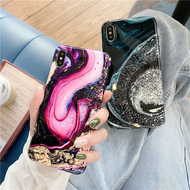 Цветной гранитный мраморный мягкий чехол для телефона iphone 11 чехол для iphone X Xr XS Max 8 plus 6 6s 7 iphone 11 pro Max fundas