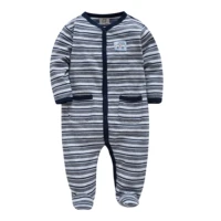 honeyzone newborn baby boy clothes rompers stripe full sleeve ambulance onesie jongen infant combination jumpsuit pyjamas bebes
