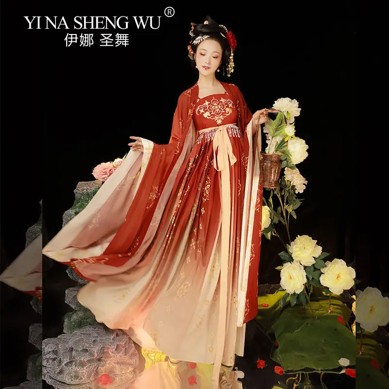 Hanfu оригинальный летняя одежда для принцесс с вышивкой китайское традиционное