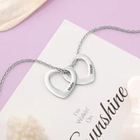 tangula personalized customized name necklaces triangle pendants stainless steel engraving name jewelry best gifts for family