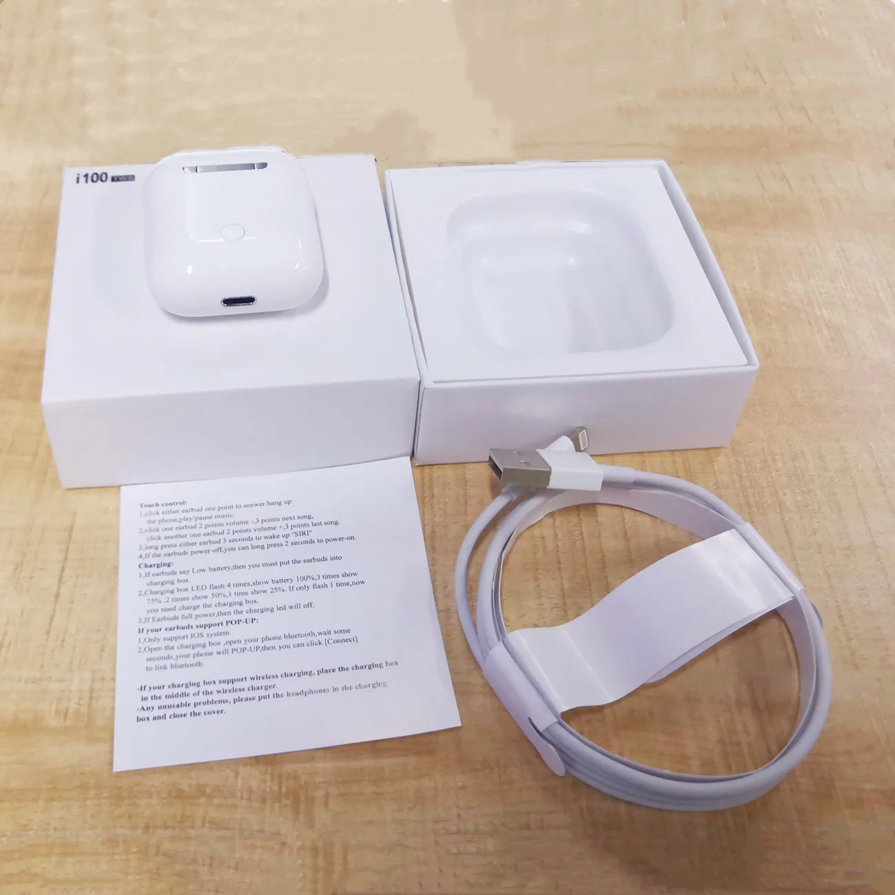 i100 наушники-вкладыши TWS беспроводная гарнитура с Bluetooth 1:1 Реплика Беспроводной заряжаемые наушники PK i30 i60 i100 i180 i10 наушники-вкладыши tws