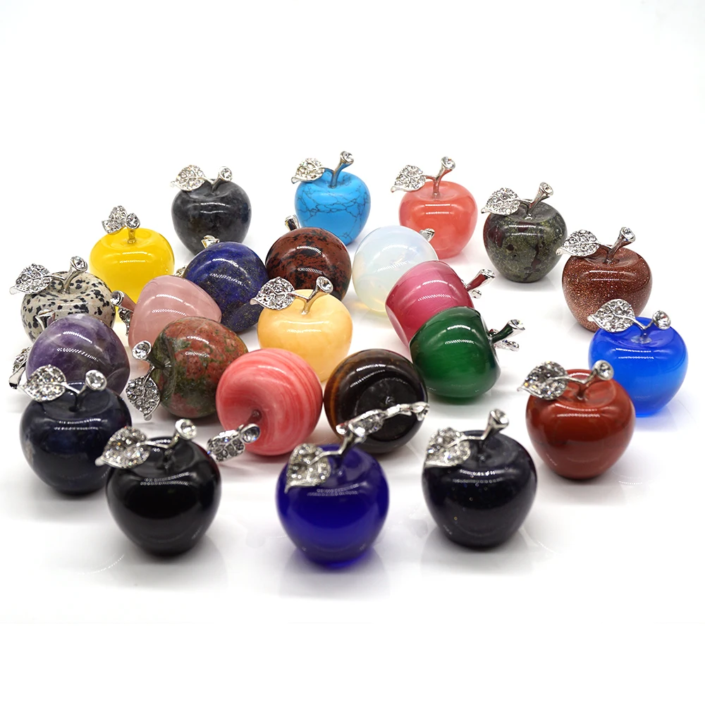 Статуя яблока 30 мм восстанавливающий кристалл украшение для дома драгоценный