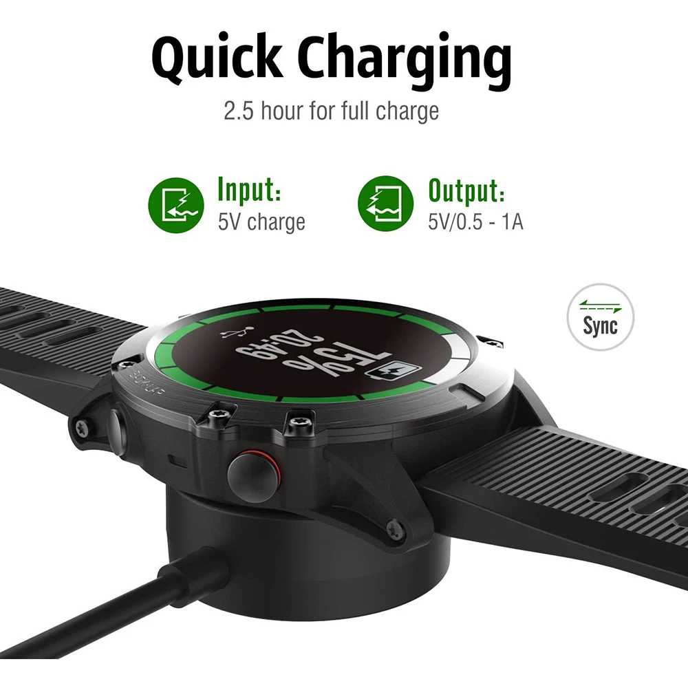 Кабель для зарядки Garmin Fenix 6/6S/6X 3 фута | Наручные часы