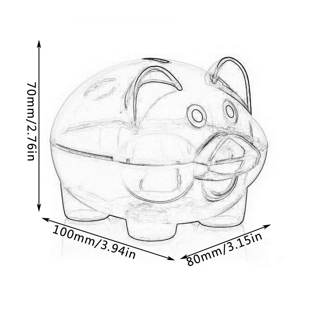 Новый прозрачный пластиковый чехол-копилка для денег копилка с изображением