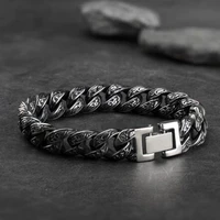 men high quality metal vintage chain bracelet classic totem rock biker jewelry