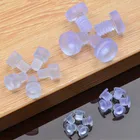 Прозрачные заглушки для резиновые шурупы, противоскользящие встраиваемые бамперы для дверей шкафа, мебельные крепления, 20 шт.