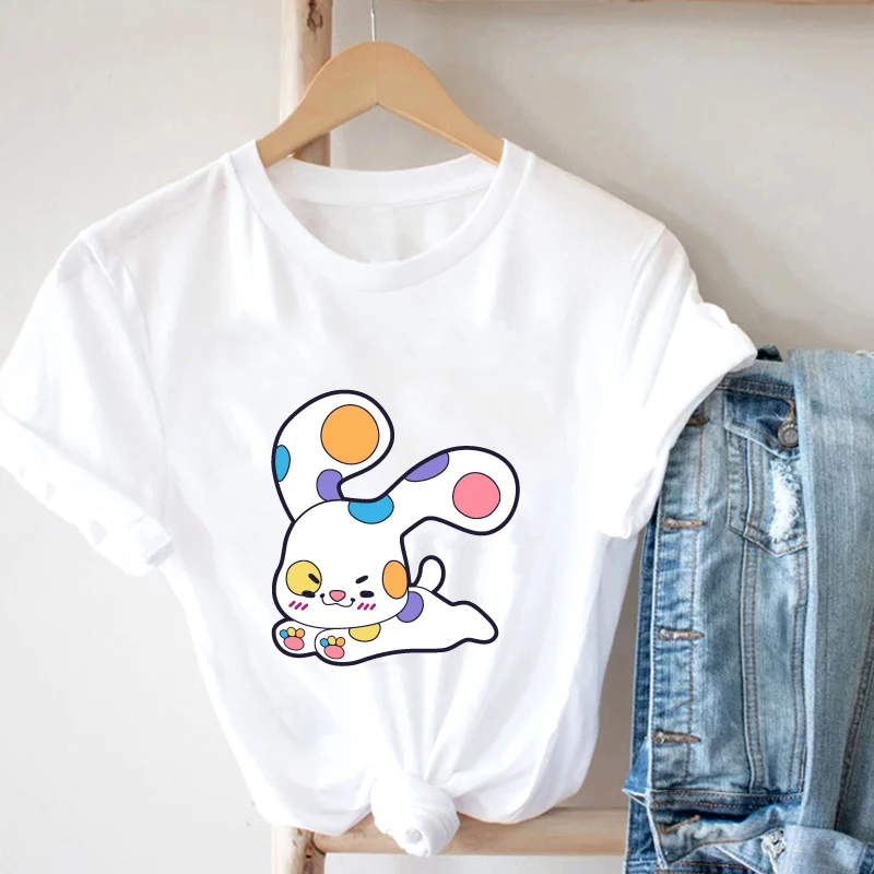 

Y2k Anime Women's T-Shirt Top Women Women's T-Shirt 2021 Harajuku Nice Little Bunny Original Design Goth Cartoon Short Sleeves