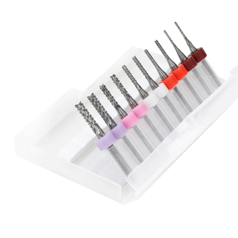 

10pcs 1.0-3.0mm Carbide End Milling Cutter PCB Milling Cutter Corn Engrving Bit CNC Router Bits End Mill for PCB Machine